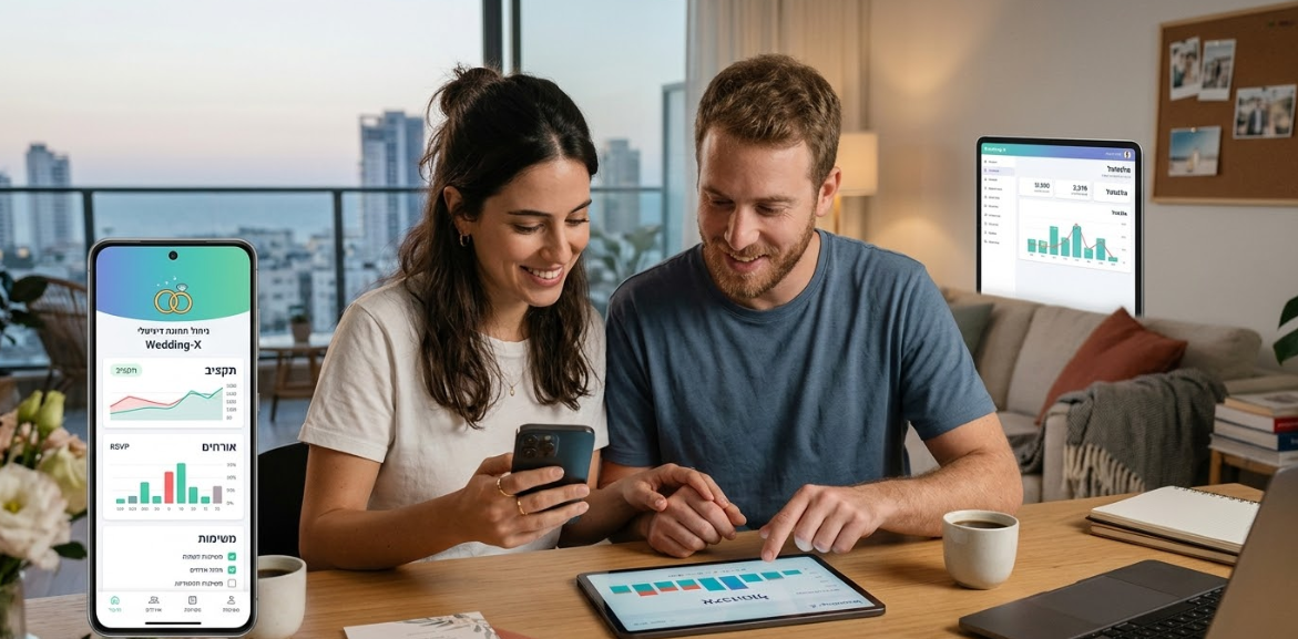 תמונה ראשית: ניהול חתונה דיגיטלי: המדריך המלא לחיסכון בזמן, כסף ועצבים